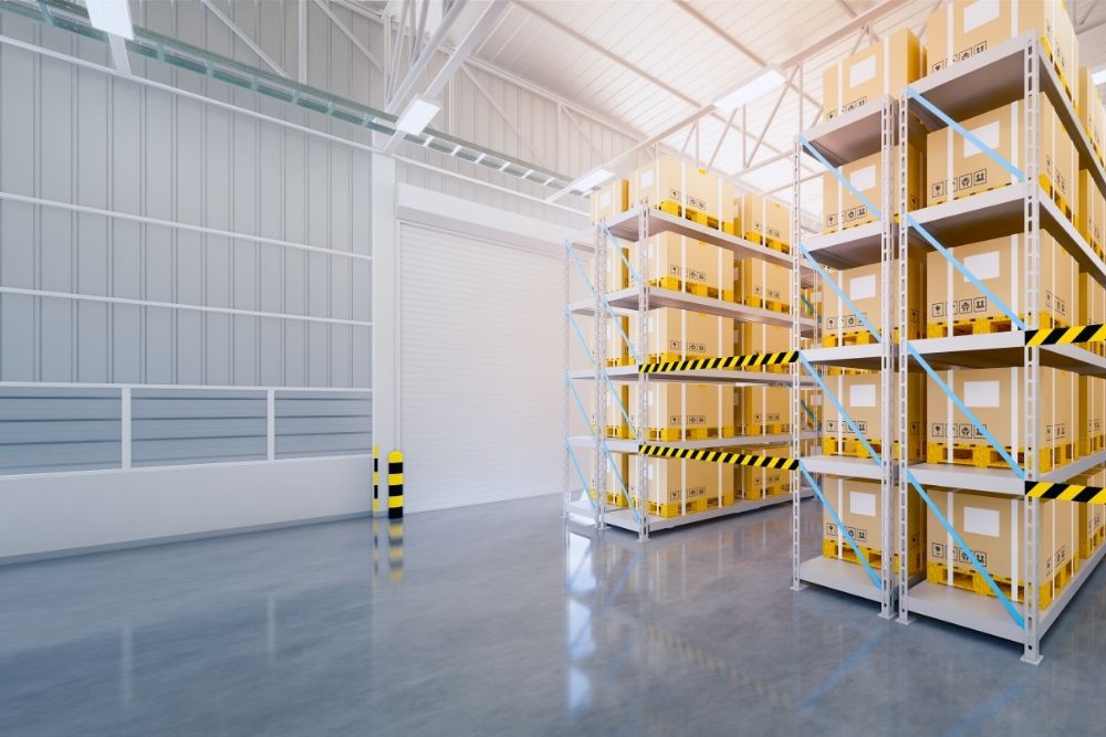 warehouse in epoxy flooring
